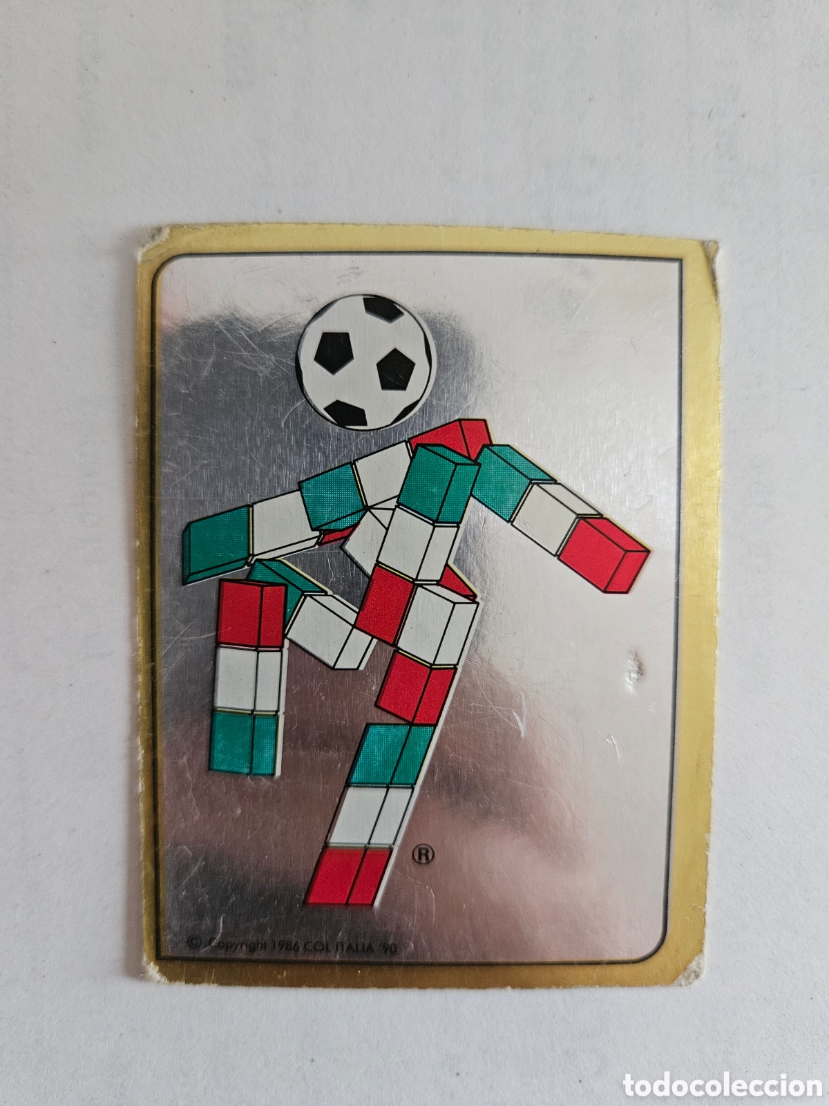 Fu&szlig;ball-Sticker: 1990 ITALIA 90 - N&ordm; 4 MASCOTA (METALIZADO) - PANINI. SIN PEHAR