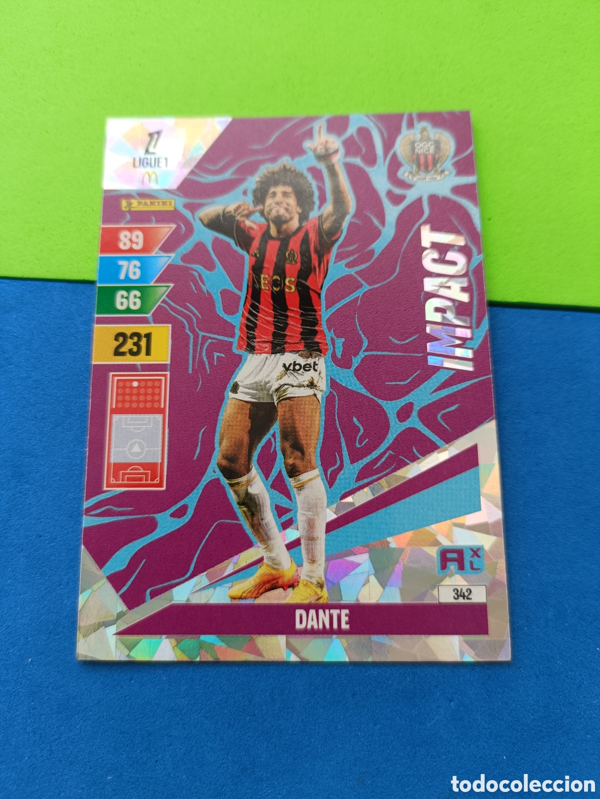 Cromos de F&uacute;tbol: LIGUE 1 FRANCIA FRANCE ADRENALYN XL 24 25 2024 2025 - IMPACT 342 Dante