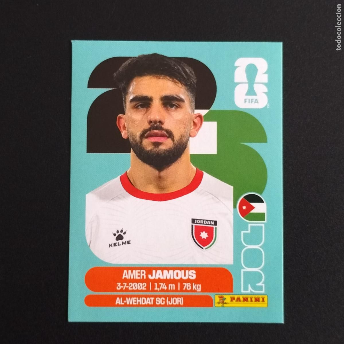 Cromos de F&uacute;tbol: JOR 14 AMER JAMOUS JORDANIA CROMOS STICKER MUNDIAL 26 2026 FIFA WORLD CUP PANINI