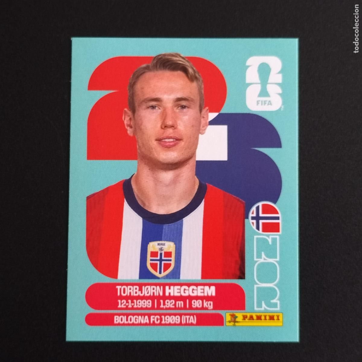 Figurine di Calcio: NOR 8 TORBJORN HEGGEM NORUEGA CROMOS STICKER MUNDIAL 26 2026 FIFA WORLD CUP PANINI