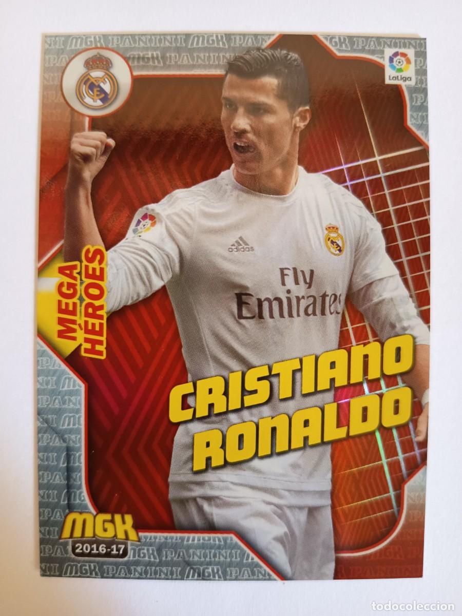 Figurine di Calcio: CARD 350 CRISTIANO RONALDO REAL MADRID MEGA H&Eacute;ROES - PANINI MEGACRACKS MGK 2016 2017 16 17 LIGA
