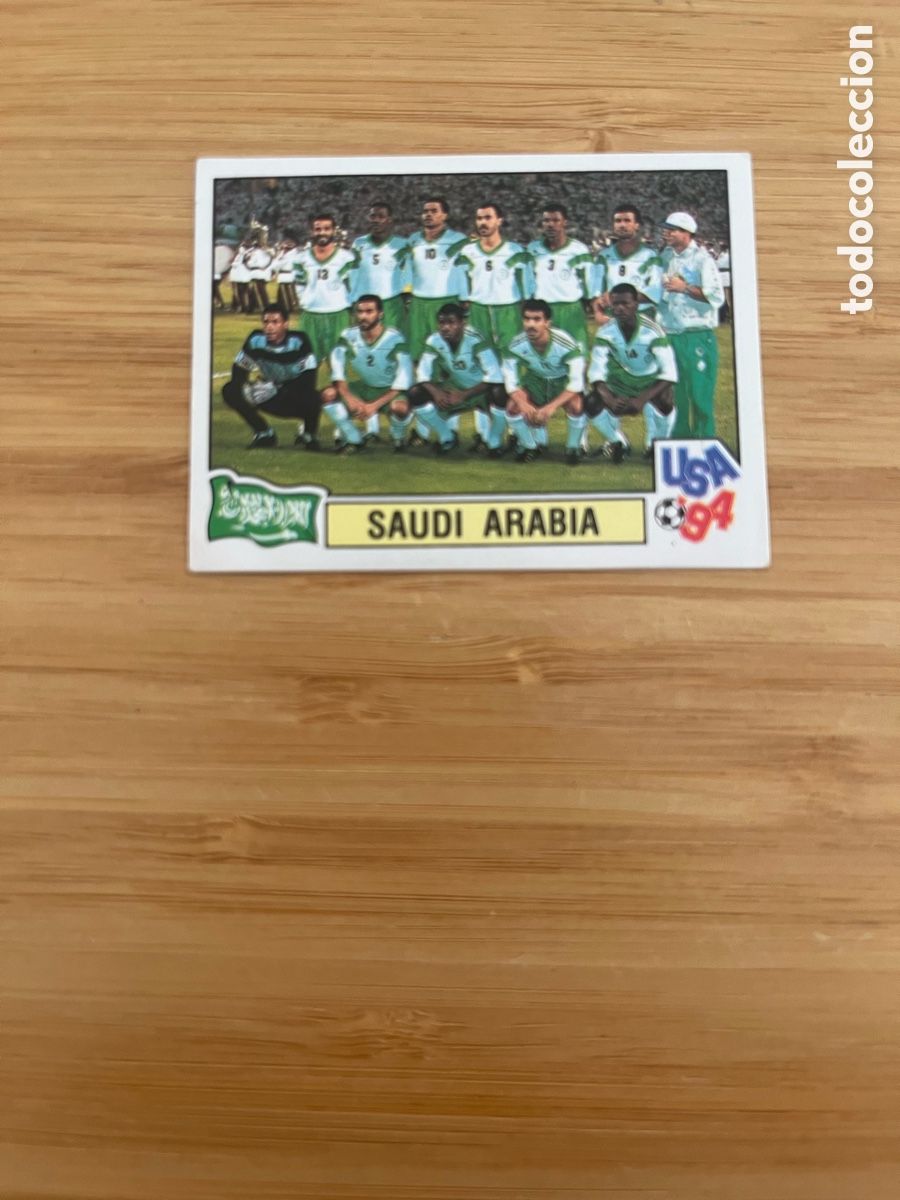 Cromos de F&uacute;tbol: ALINEACION 444 ARABIA SAUDI MUNDIAL ESTADOS UNIDOS 94 USA 1994 PANINI NUEVO SIN PEGAR