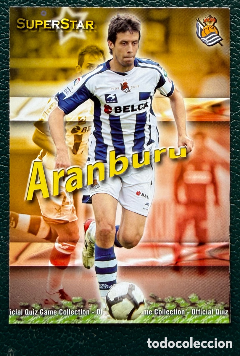 Fu&szlig;ball-Sticker: 837 ARANBURU SUPERSTAR MATE REAL SOCIEDAD FICHAS ALBUM MUNDICROMO 2009 2010 09 10