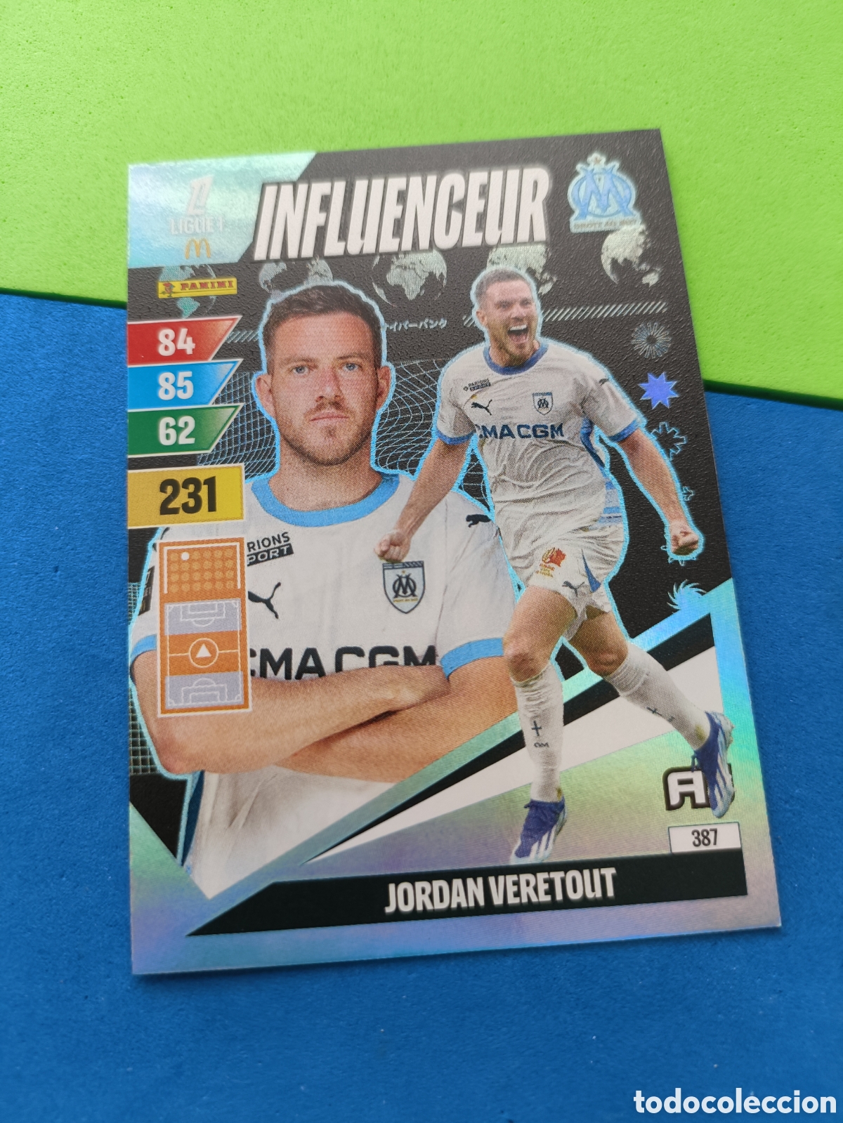 Cromos de F&uacute;tbol: LIGUE 1 FRANCIA FRANCE ADRENALYN XL 24 25 2024 2025 - INFLUENCEUR 387 Veretout