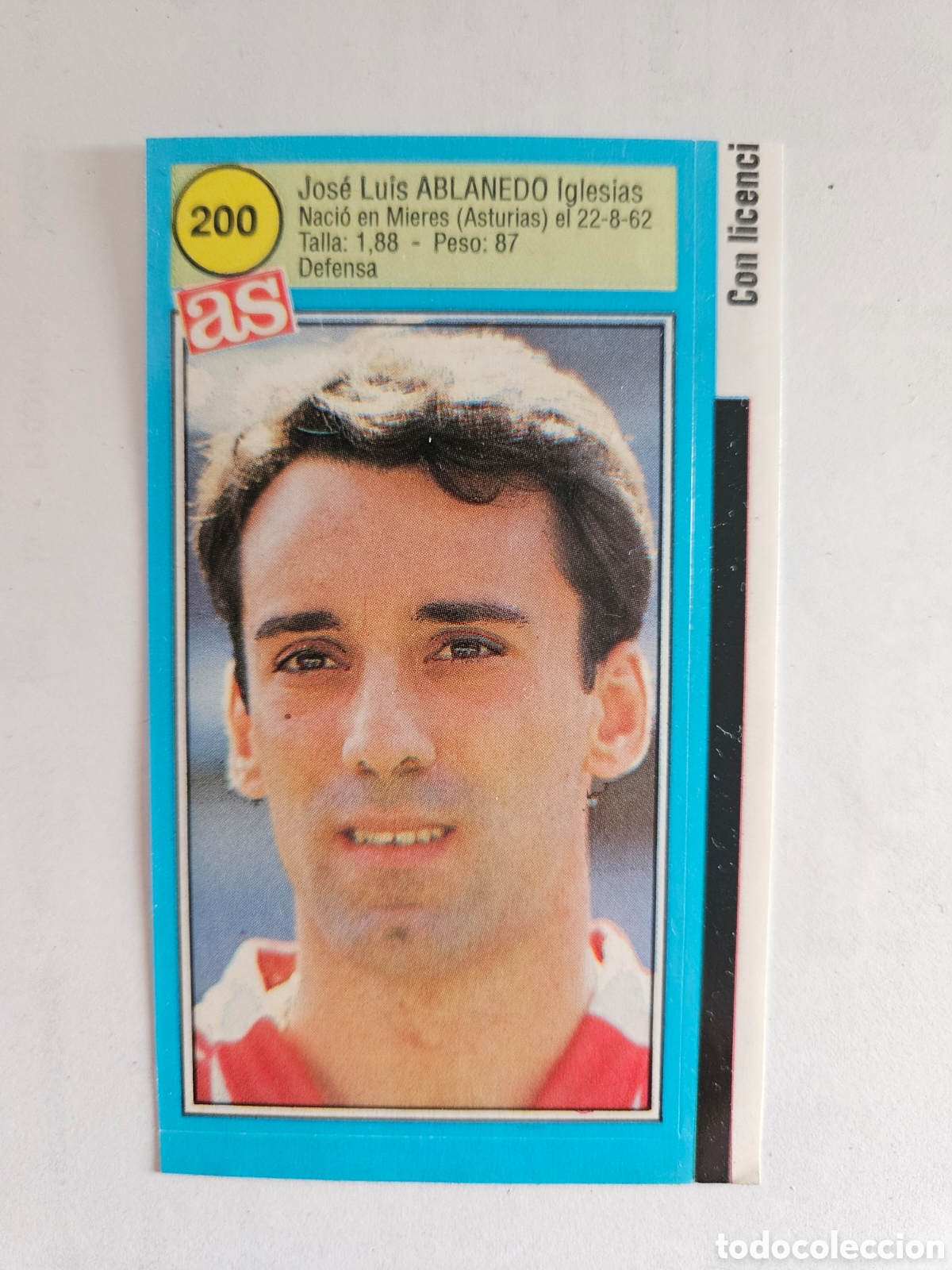 Cromos de F&uacute;tbol: ABLANEDO SPORTING GIJON AS 1990 1991 CROMO FUTBOL LIGA 90 91 - SIN PEGAR - 200