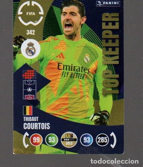 Cromos de F&uacute;tbol: CROMO DE XL ADRENALYN Y PANINI DE REAL MADRID THIBAUT COURTOIS N&ordm; 342