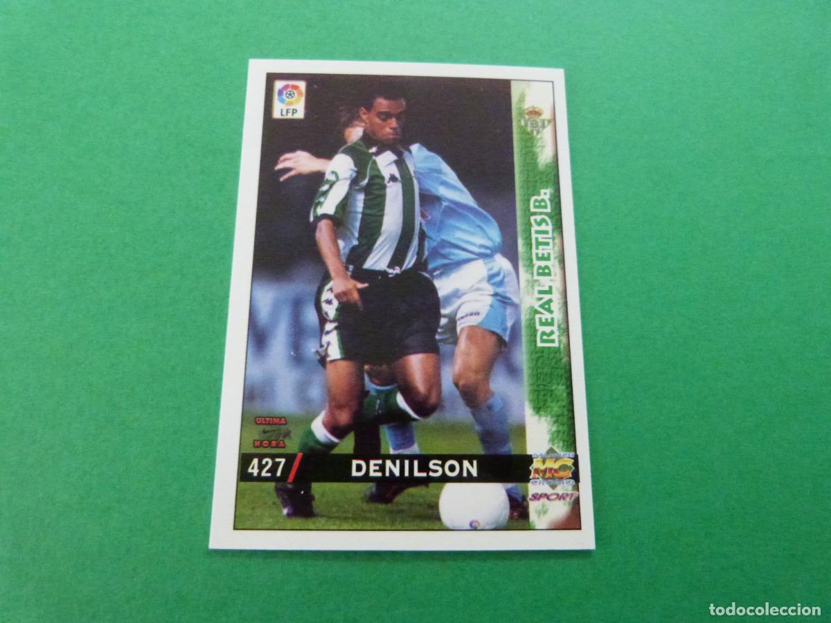Figurine di Calcio: TRADING CARD FUTBOL DENILSON REAL BETIS B. N&ordm; 427 UH LIGA MUNDICROMO 1998-1999/98-99