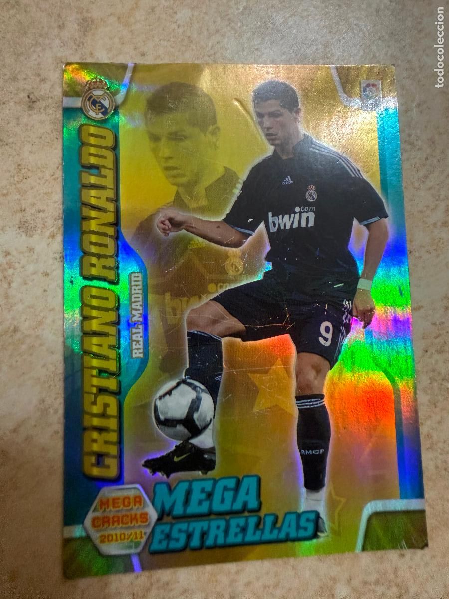 Cromos de F&uacute;tbol: Cromo cristiano Ronaldo mega cracks 2010