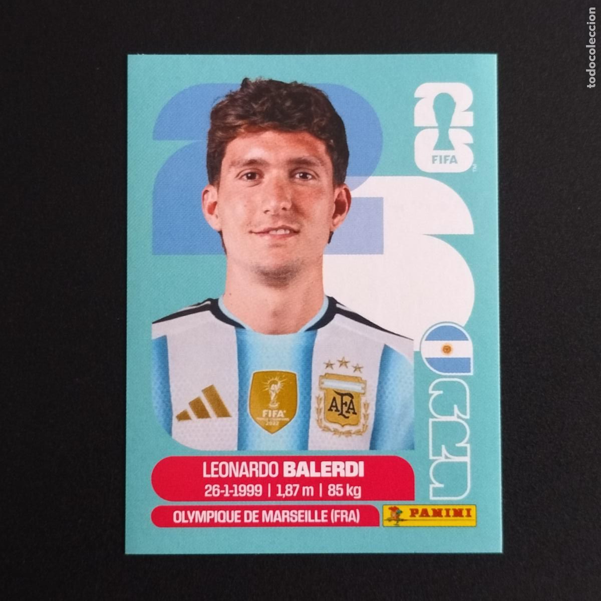 Cromos de F&uacute;tbol: ARG 7 LEONARDO BALERDI ARGENTINA CROMOS STICKER MUNDIAL 26 2026 FIFA WORLD CUP PANINI