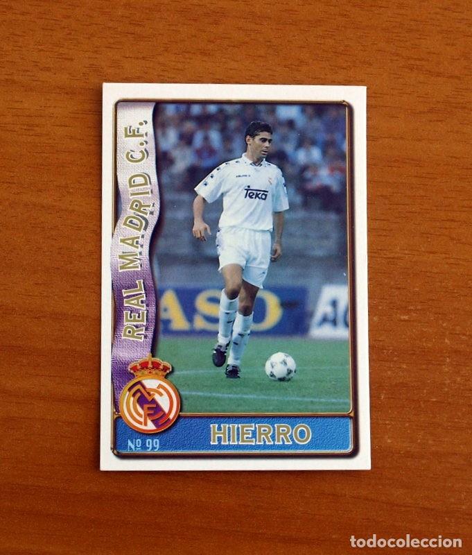 Football Stickers: Real Madrid -N&ordm; 99 Hierro -Mundicromo Las Fichas de la Liga de F&uacute;tbol 1996-1997-96-97