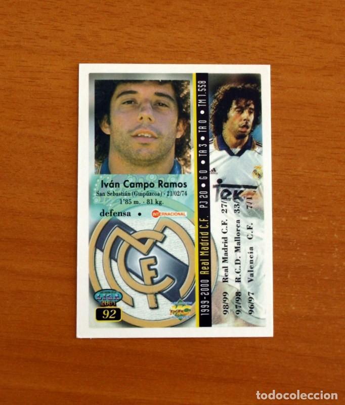 Football Stickers: Real Madrid - N&ordm; 92 Iv&aacute;n Campo - Mundicromo Las Fichas de la Liga 2000-2001, 00-01
