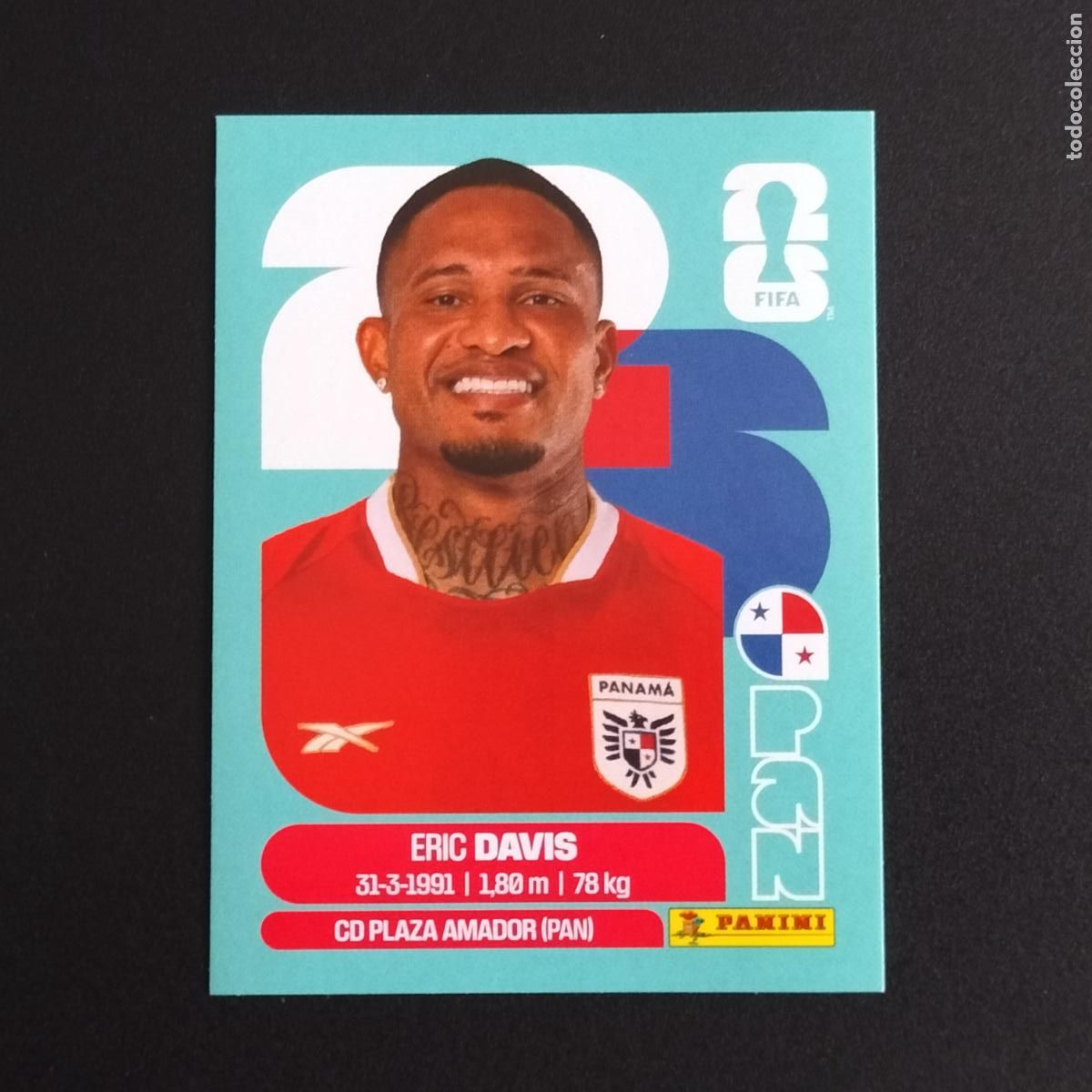 Figurine di Calcio: PAN 7 ERIC DAVIS PANAMA CROMOS STICKER MUNDIAL 26 2026 FIFA WORLD CUP PANINI