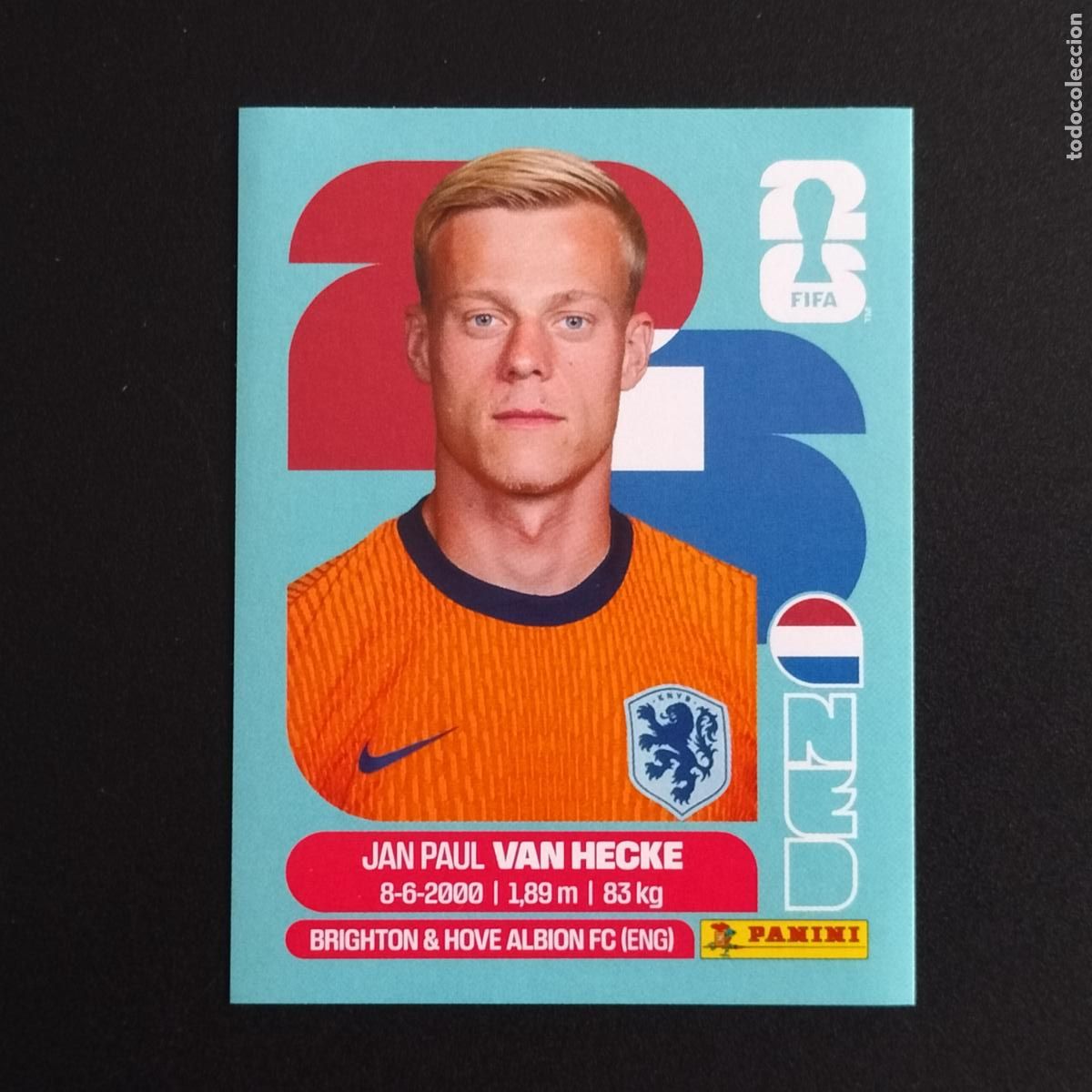 Fu&szlig;ball-Sticker: NED 9 JAN PAUL VAN HECKE HOLANDA NETHERLANDS CROMOS STICKER MUNDIAL 26 2026 FIFA WORLD CUP PANINI
