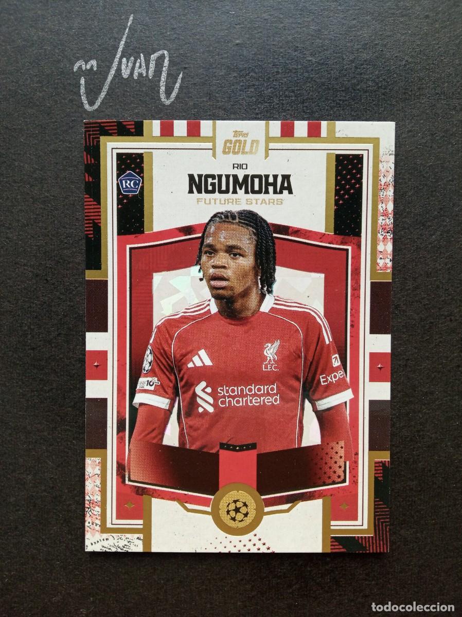 Fu&szlig;ball-Sticker: FUTURE STARS ROOKIE NGUMOHA LIVERPOOL ENGLAND ⚽ TOPPS &reg; GOLD UEFA CLUB COMPETITIONS 2025 2026 25 26