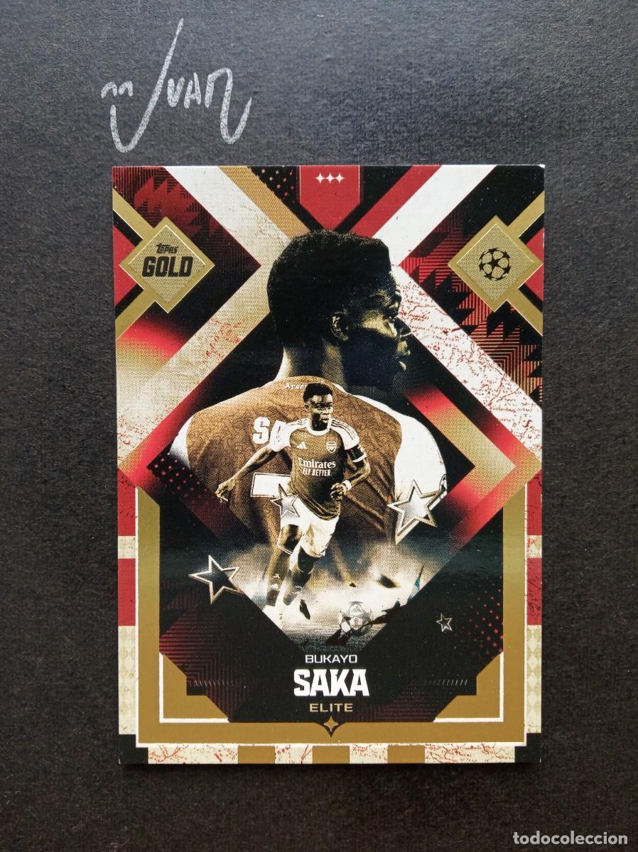 Cromos de F&uacute;tbol: ELITE BUKAYO SAKA ARSENAL INGLATERRA ⚽ TOPPS &reg; GOLD UCC UEFA CLUB COMPETITIONS 2025 2026 25 26 NUEVO
