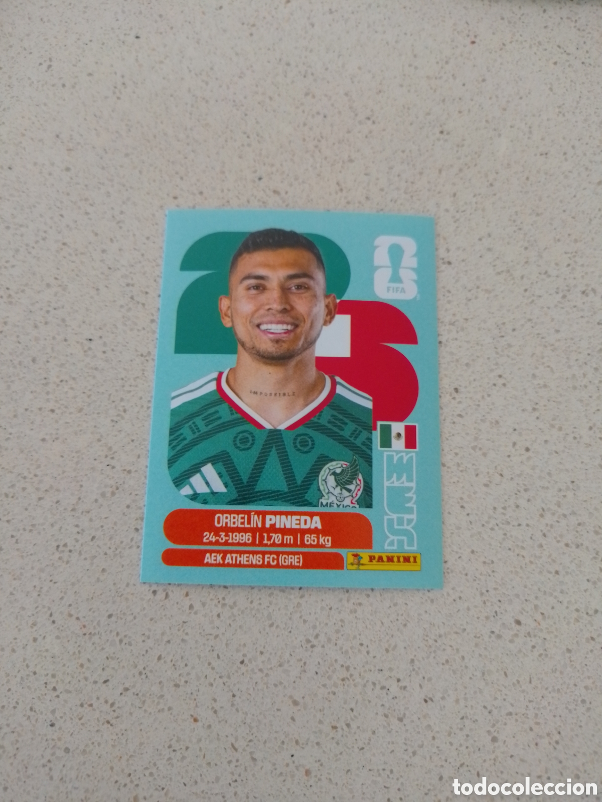 Fu&szlig;ball-Sticker: CROMO NUMERO 11 PINEDA MEXICO. MUNDIAL 2026. PANINI.
