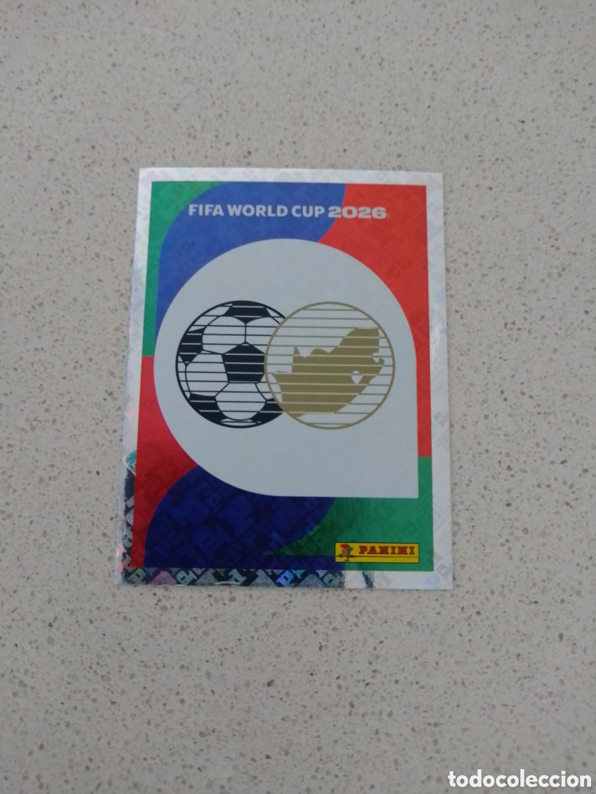 Cromos de F&uacute;tbol: CROMO NUMERO 1 ESCUDO SUDAFRICA. MUNDIAL 2026. PANINI.