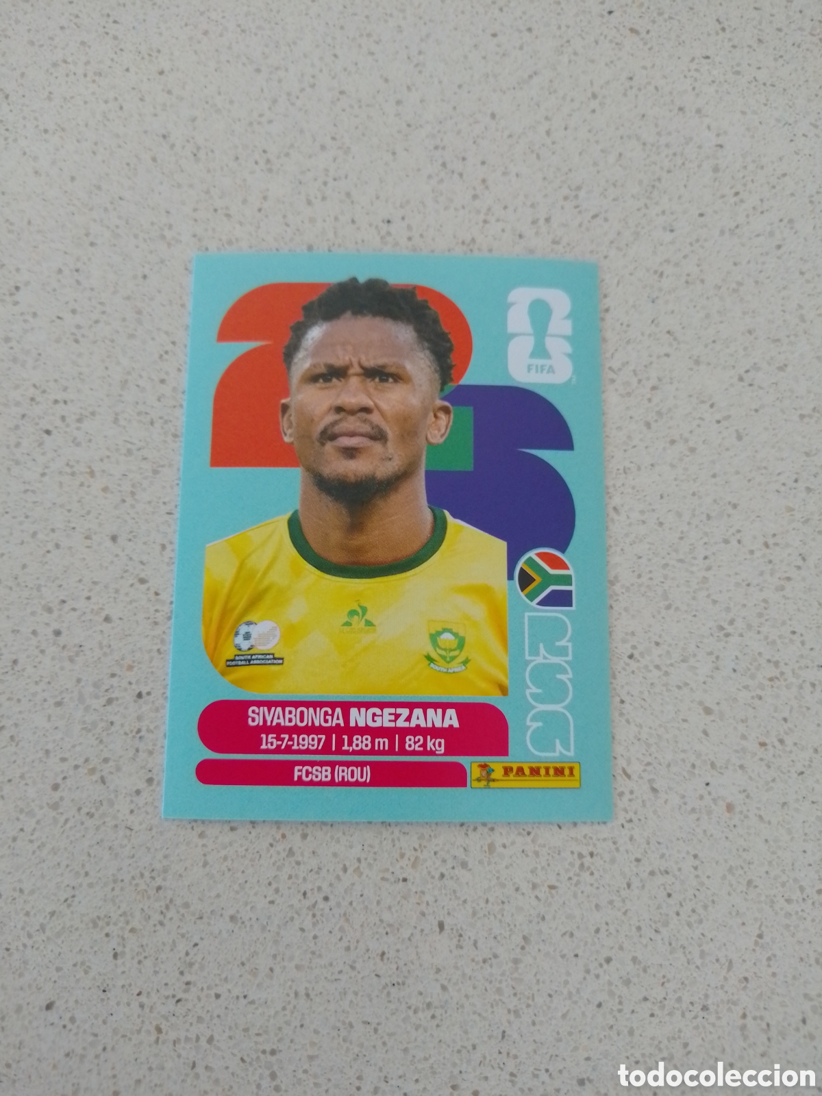 Cromos de F&uacute;tbol: CROMO NUMERO 8 NGEZANA SUDAFRICA. MUNDIAL 2026. PANINI.