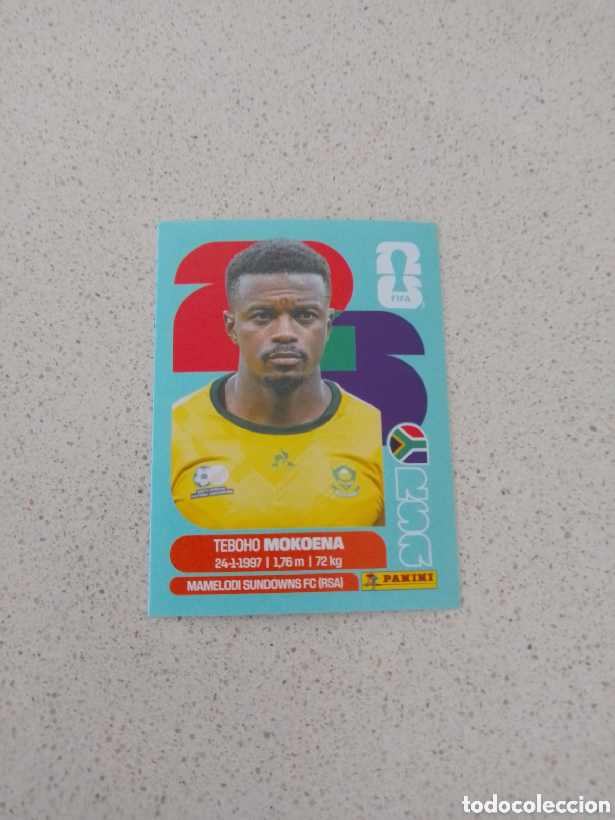 Cromos de F&uacute;tbol: CROMO NUMERO 11 MOKOENA SUDAFRICA. MUNDIAL 2026. PANINI.