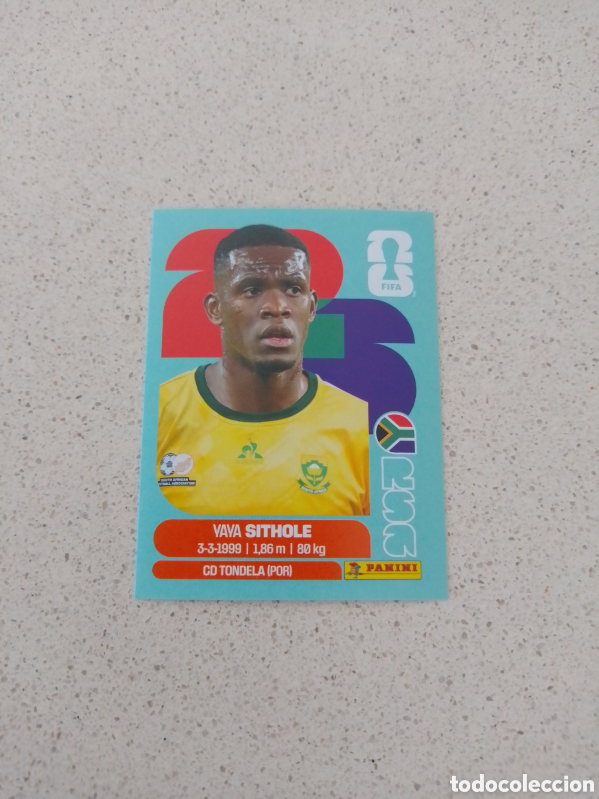Cromos de F&uacute;tbol: CROMO NUMERO 15 SITHOLE SUDAFRICA. MUNDIAL 2026. PANINI.