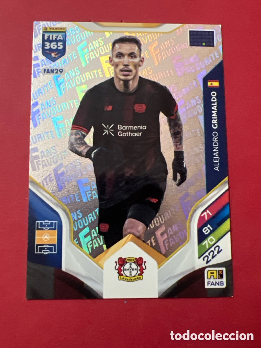 Cromos de F&uacute;tbol: FAN29 ALEJANDRO GRIMALDO (BAYER LEVERKUSEN) FANS FAVOURITE PANINI ADRENALYN XL FIFA 365 2026 26