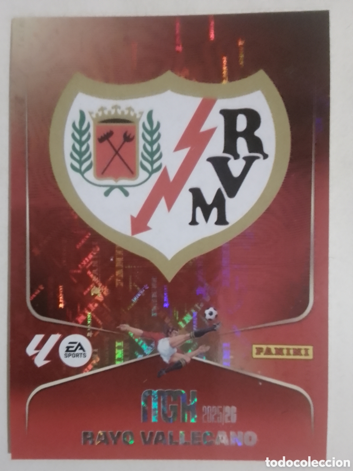 Cromos de F&uacute;tbol: Megacracks 2025/26 n&deg; 289 escudo Rayo Vallecano.