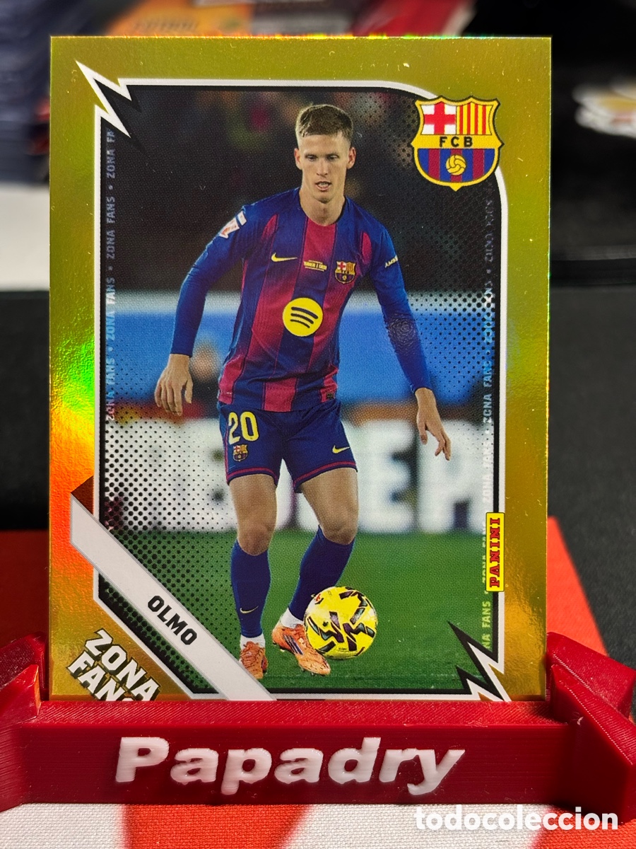 Cromos de F&uacute;tbol: 2025-26 Panini Club Fc Barcelona Zona Fans Dani Olmo Kromix Gold