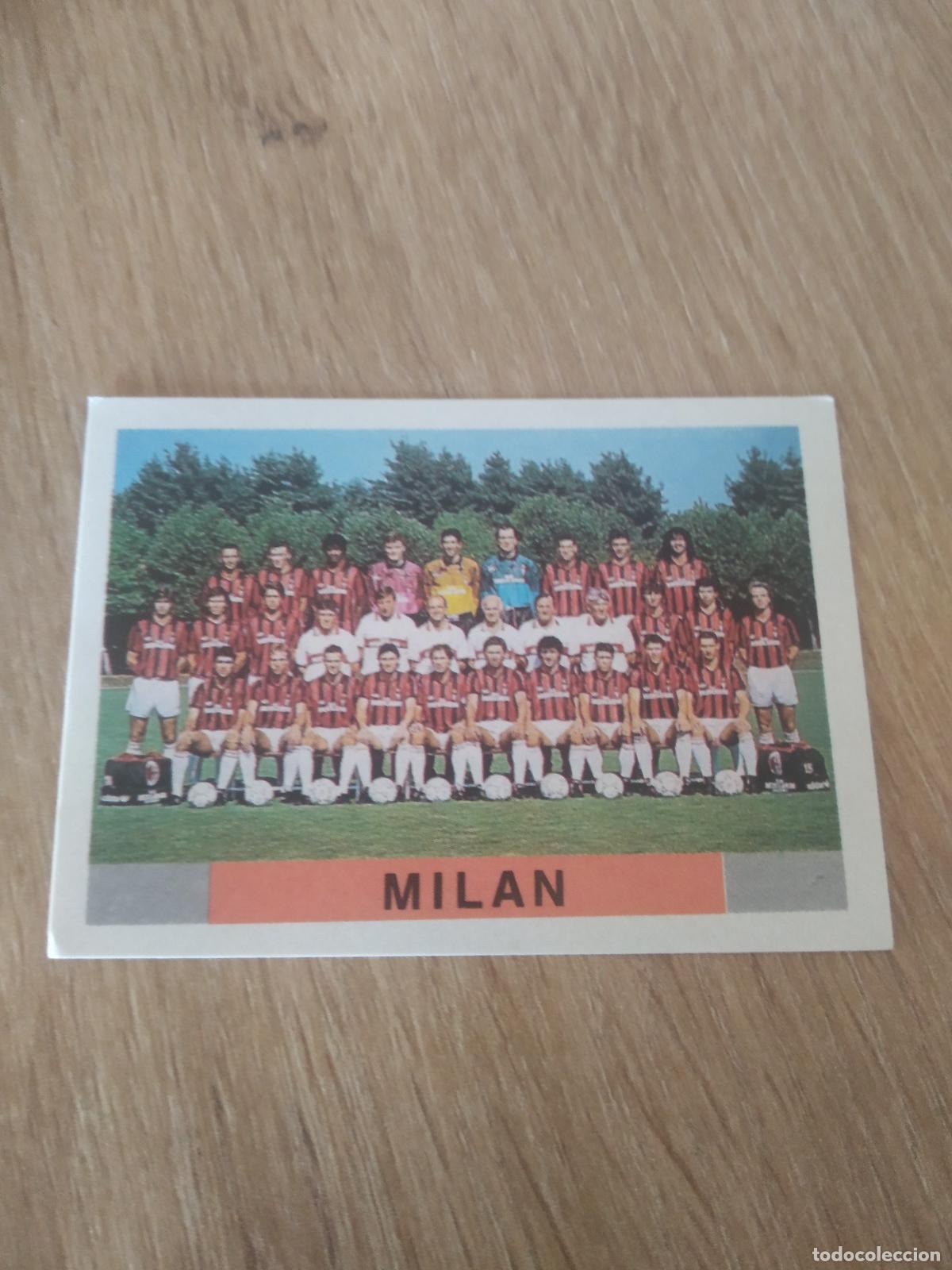 Cromos de F&uacute;tbol: 188 EQUIPO PLANTILLA AC MILAN CROMO FUTBOL PANINI LIGA ITALIA CALCIATORI Euroflash Calcioflash 1991