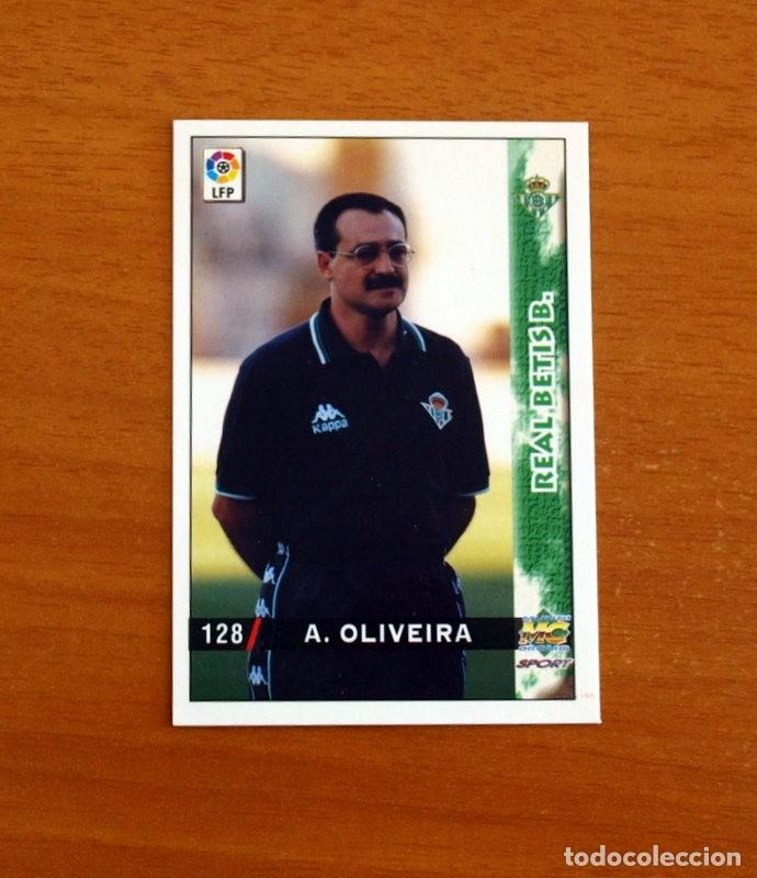 Cromos de F&uacute;tbol: Real Betis -N&ordm; 128 Antonio Oliveira Entrenador-Baja-Mundicromo Las Fichas de la Liga 1998-1999-98-99