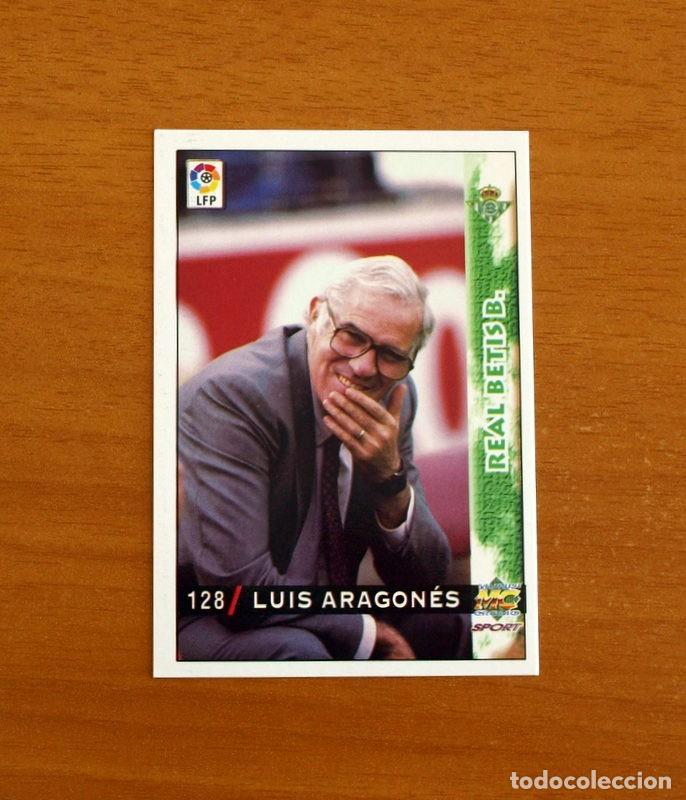 Cromos de F&uacute;tbol: Real Betis - N&ordm; 128 Luis Aragon&eacute;s Entrenador -Baja- Mundicromo Las Fichas de la Liga 1998-1999-98-99