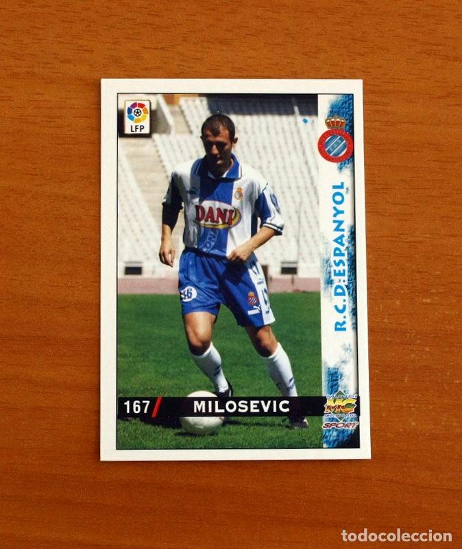 Fu&szlig;ball-Sticker: R.C.D. Espa&ntilde;ol-Espanyol - N&ordm; 167 Milosevic -Baja- Mundicromo Las Fichas de la Liga 1998-1999-98-99