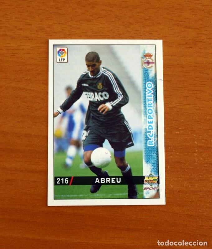 Fu&szlig;ball-Sticker: Deportivo La Coru&ntilde;a - N&ordm; 216 Abreu - Baja - Mundicromo Las Fichas de la Liga 1998-1999-98-99