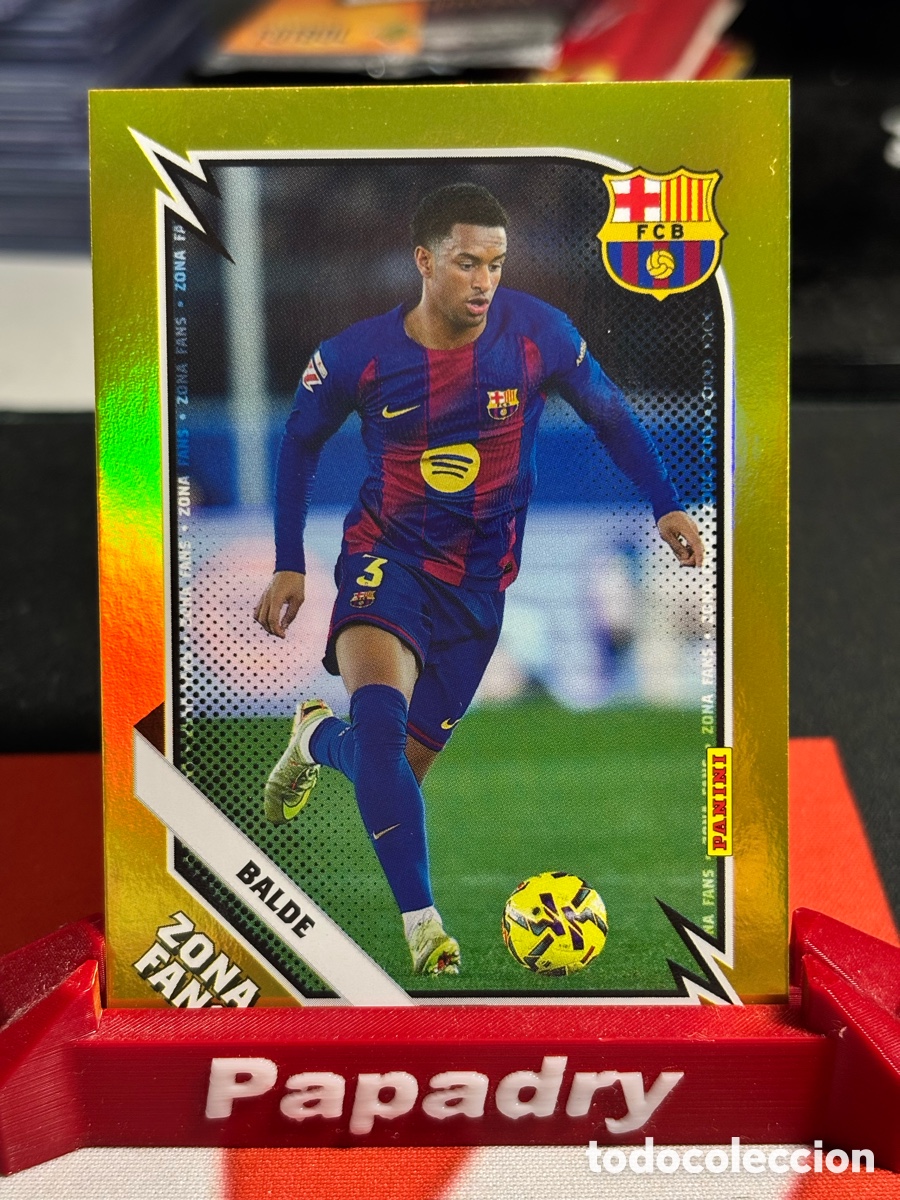 Cromos de F&uacute;tbol: 2025-26 Panini Club Fc Barcelona Zona Fans Alejandro Balde Kromix Gold