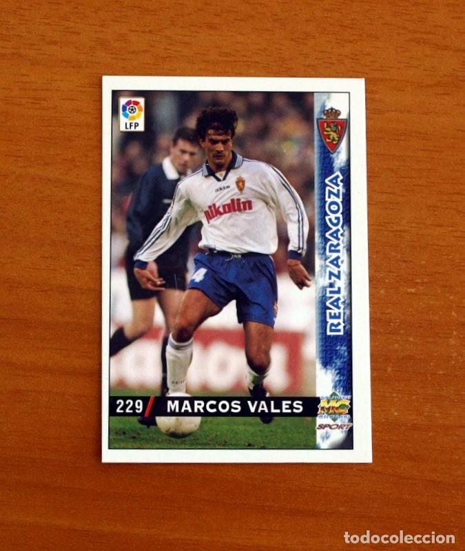 Cromos de F&uacute;tbol: Real Zaragoza - N&ordm; 229 Marcos Vales - Mundicromo Las Fichas de la Liga 1998-1999-98-99