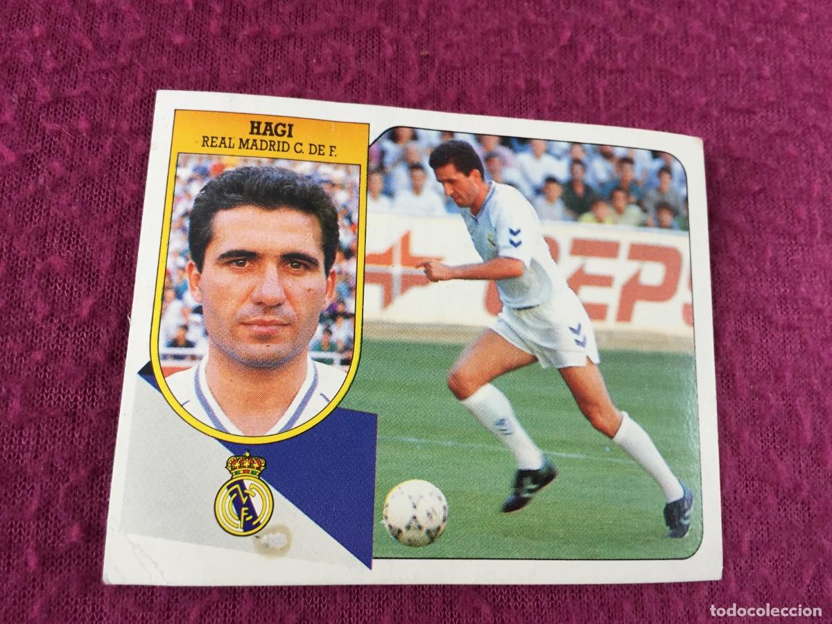 Cromos de Futebol: HAGI REAL MADRID - CART&Oacute;N LIGA ESTE 1991/92 91 92 - NUNCA PEGADO SIN PEGAR