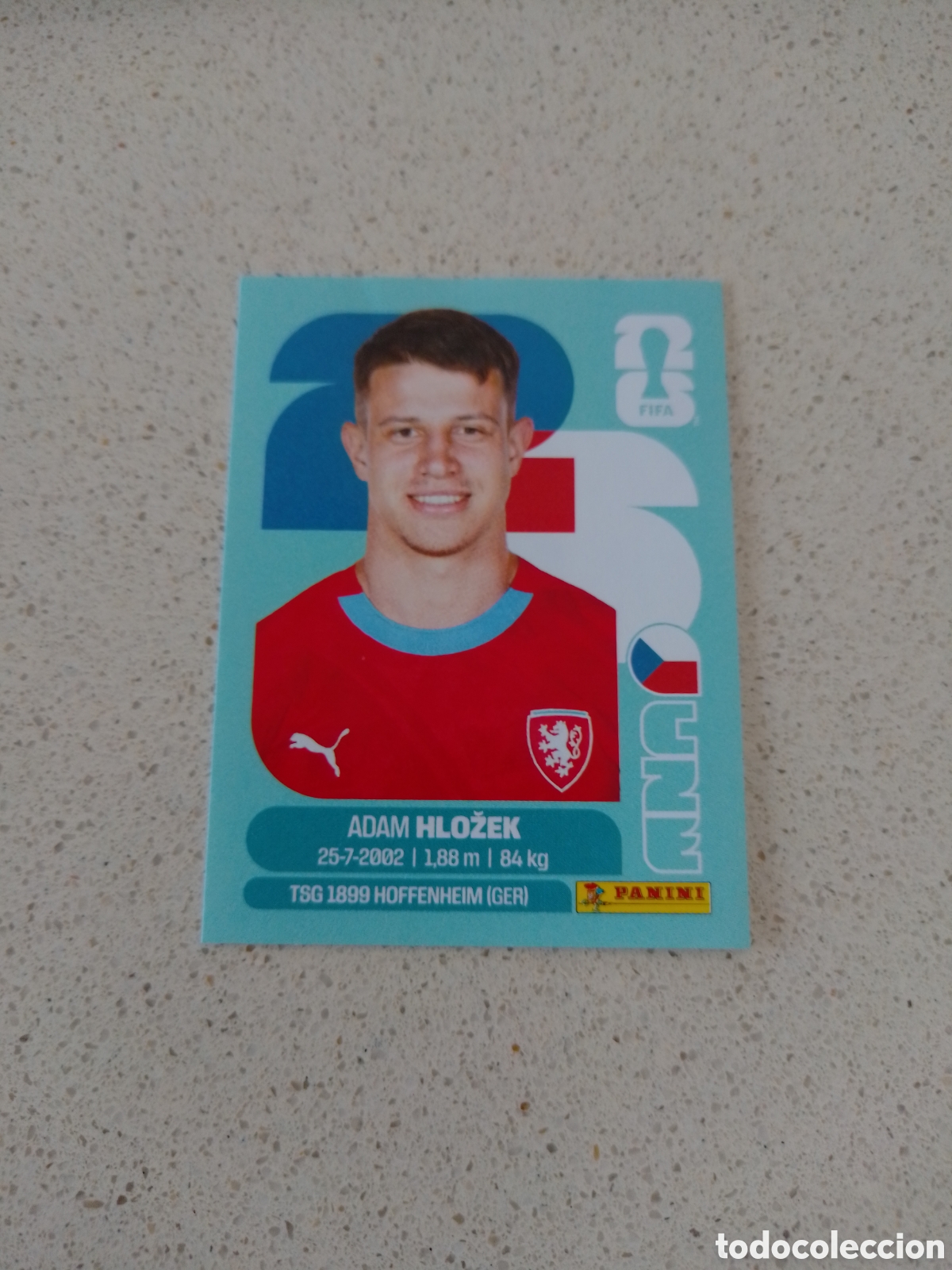 Fu&szlig;ball-Sticker: CROMO NUMERO 19 HLOZEK REPUBLICA CHECA. MUNDIAL 2026. PANINI.