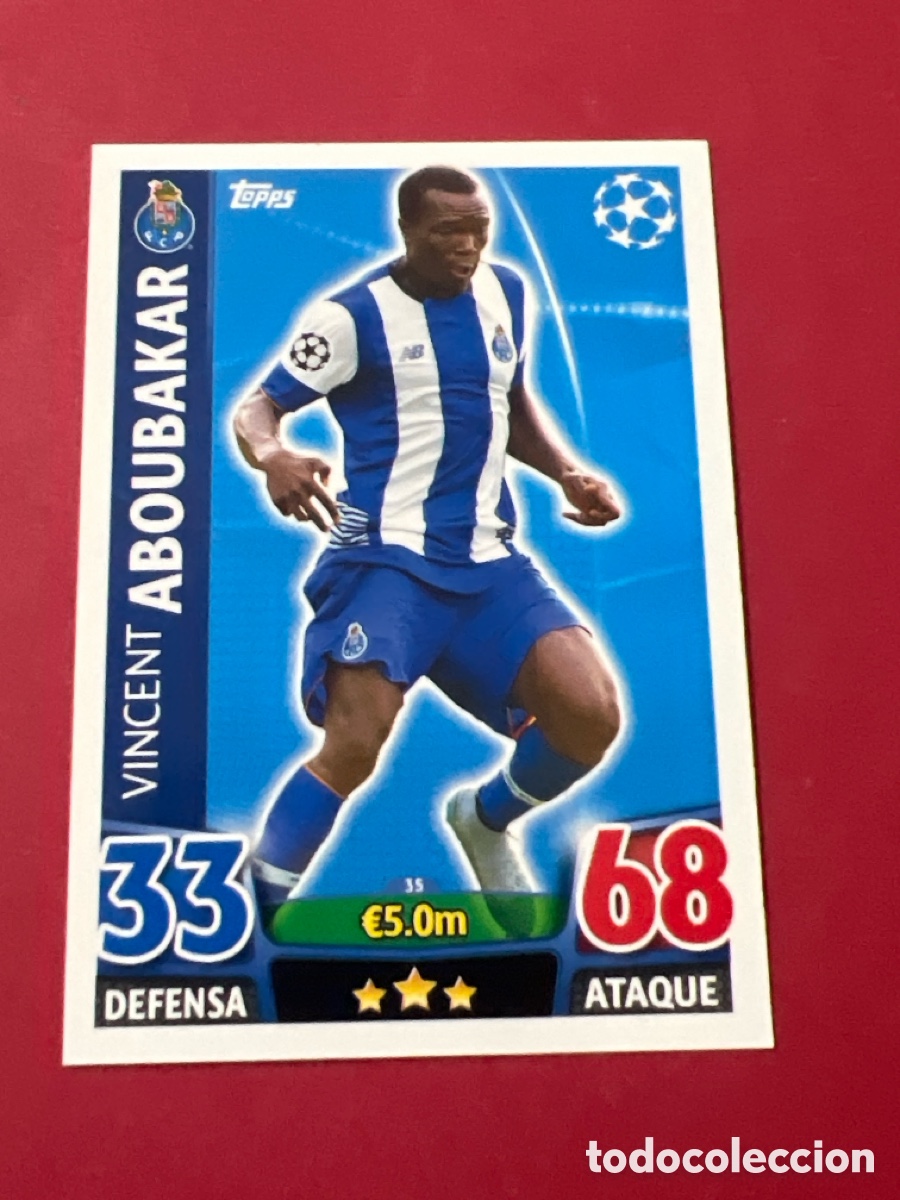 Figurine di Calcio: C1625. CHAMPIONS LEAGUE MATCH ATTAX 15 16 2015 2016 TOPPS VINCENT ABOUBAKAR PORTO 35 S1
