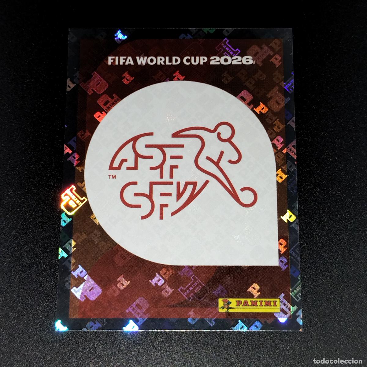 Figurine di Calcio: SUI 1 ESCUDO LOGO SUIZA CROMOS STICKER MUNDIAL 26 2026 FIFA WORLD CUP PANINI