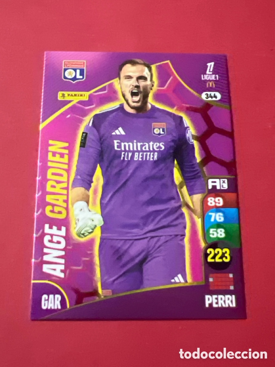 Cromos de f&uacute;tbol: 344 PERRI OLYMPIQUE LYON CROMO FUTBOL PANINI LIGUE 1 FOOT 25-26 LIGA FRANCIA ADRENALYN 2025-206