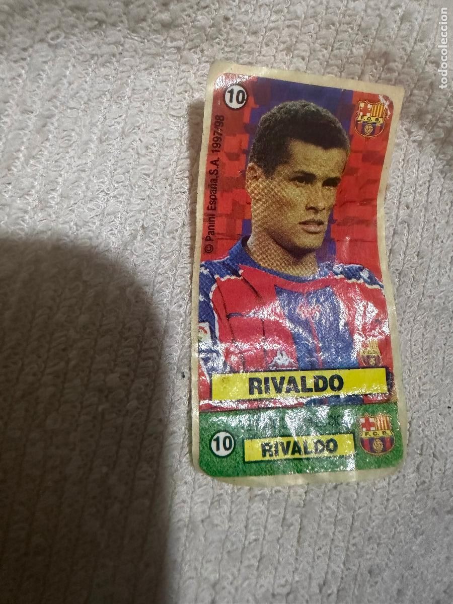 Cromos de f&uacute;tbol: Cromo chicle rivaldo