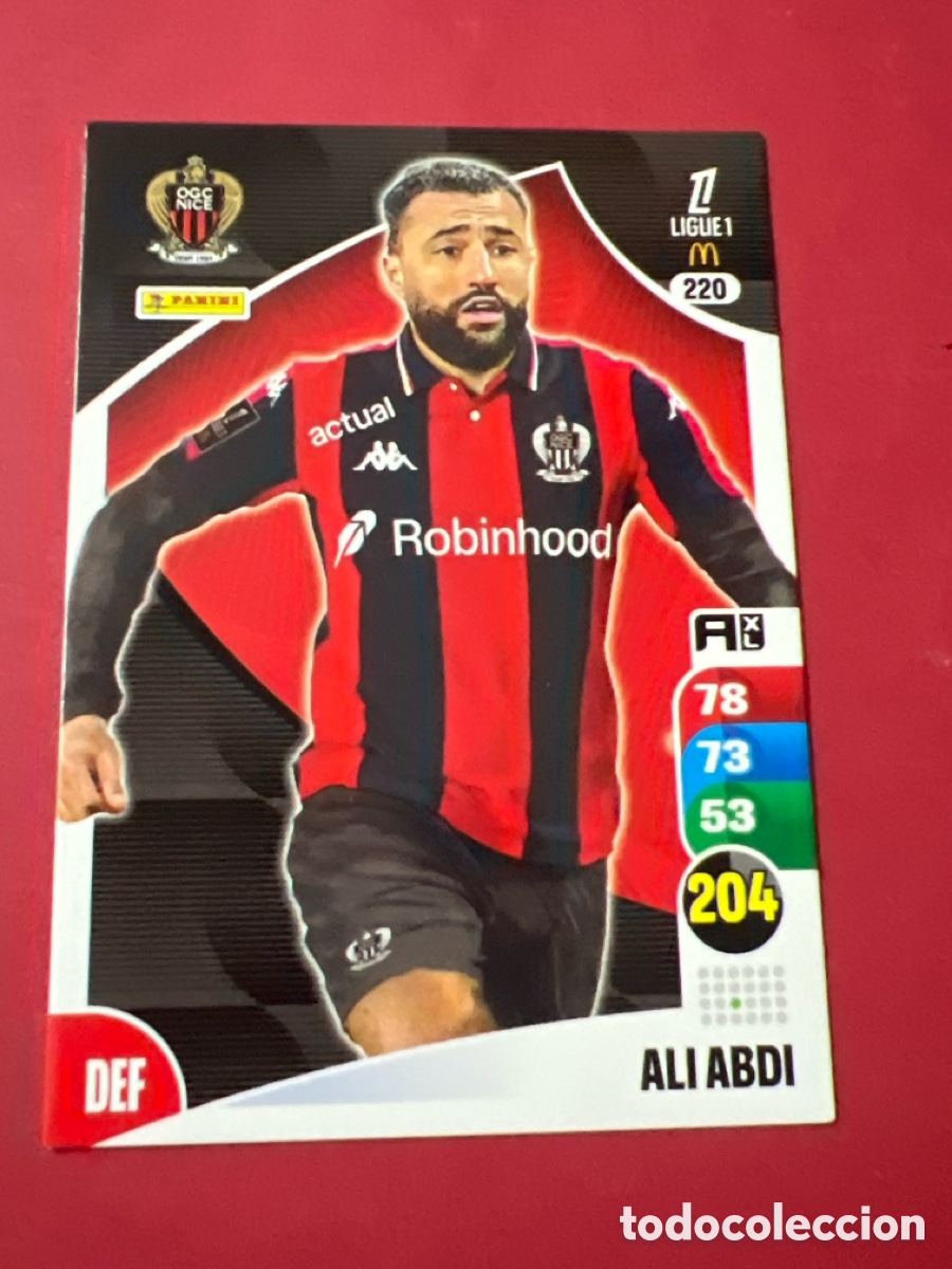 Cromos de F&uacute;tbol: C1636. 220 ALI ABDI NICE CROMO FUTBOL PANINI LIGUE 1 FOOT 25-26 LIGA FRANCIA ADRENALYN 2025-206