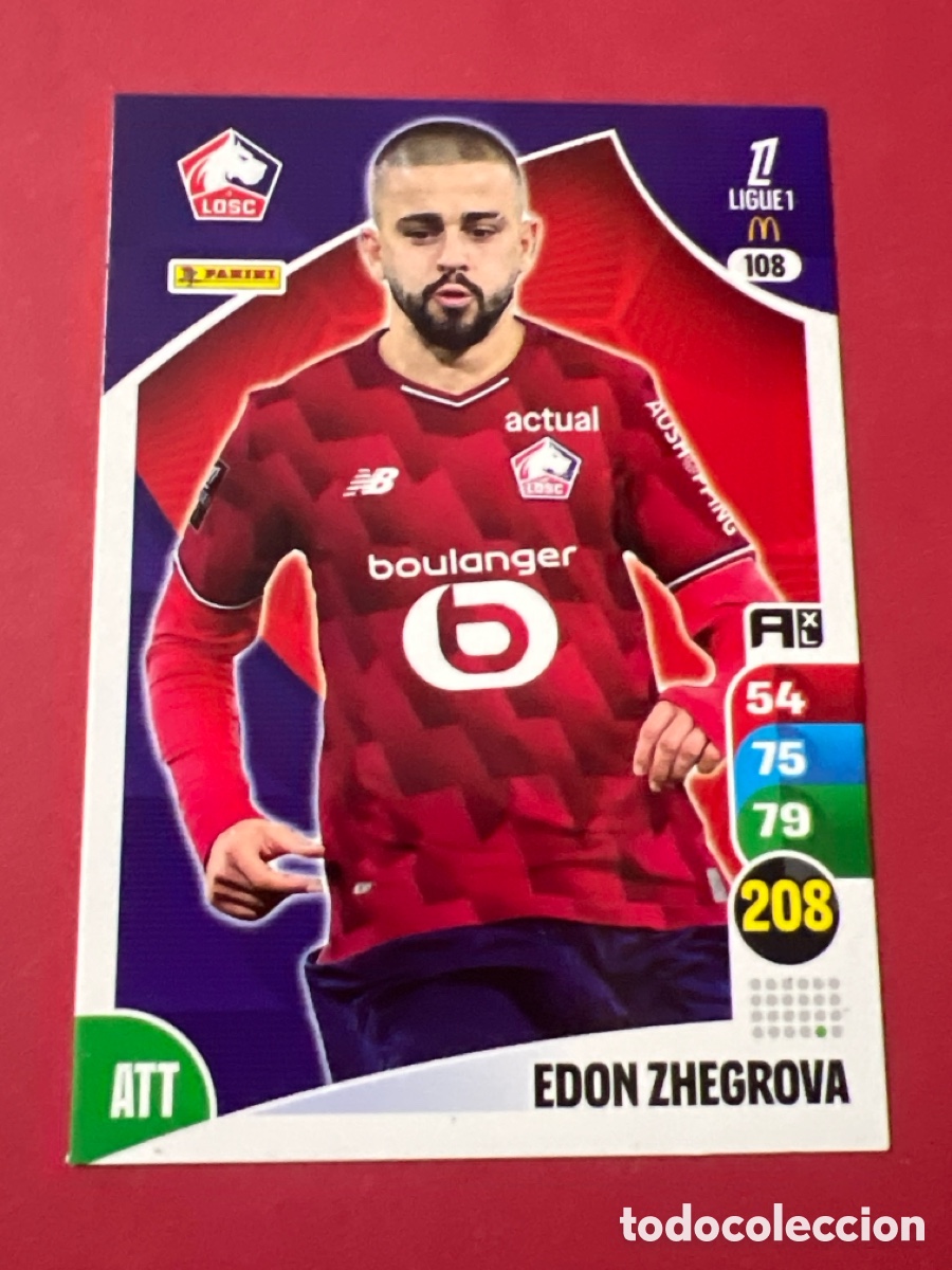 Cromos de F&uacute;tbol: C1637. ADRENALYN XL LIGUE 1 FRANCIA FRANCE 25 26 2025 2026 - 108 Edon Zhegrova