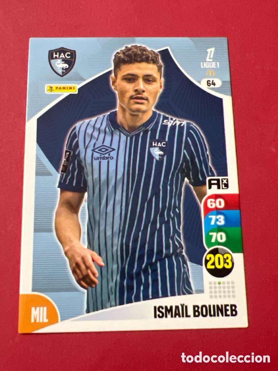 Cromos de F&uacute;tbol: 64 ISMAIL BOUNEB LE HAVRE CROMO FUTBOL PANINI LIGUE 1 FOOT 25-26 LIGA FRANCIA ADRENALYN 2025-206