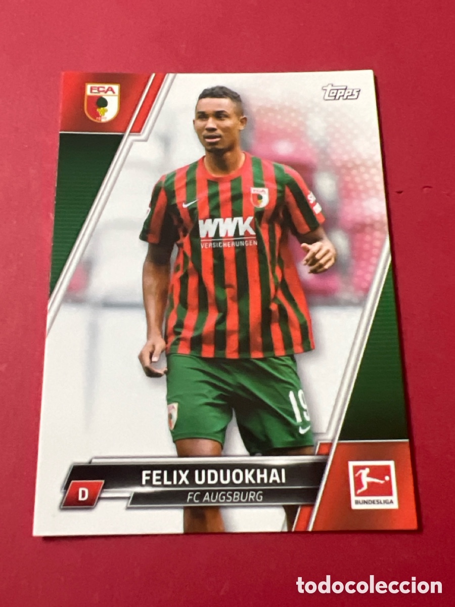 Cromos de F&uacute;tbol: C1642. 1 FELIX UDUOKHAI AUGSBURG TOPPS BUNDESLIGA 2022