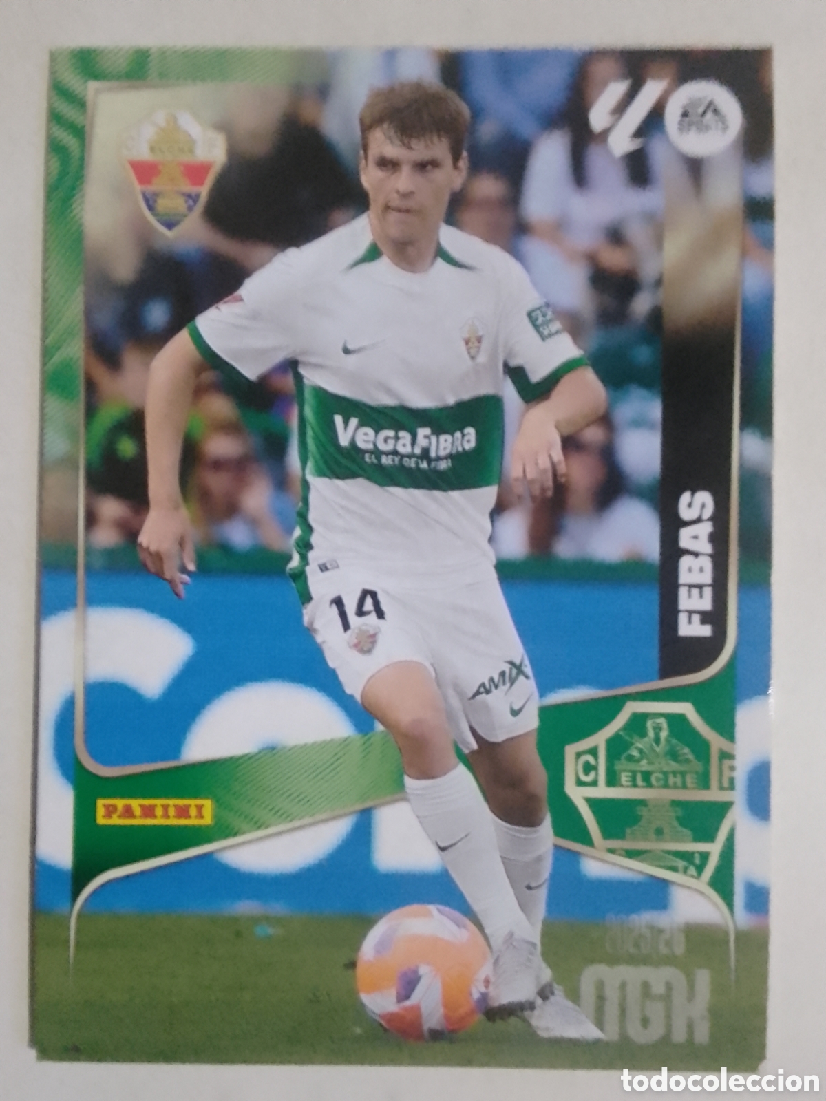 Cromos de F&uacute;tbol: Megacracks 2025/26 n&deg; 136 Febas &bull; Elche.