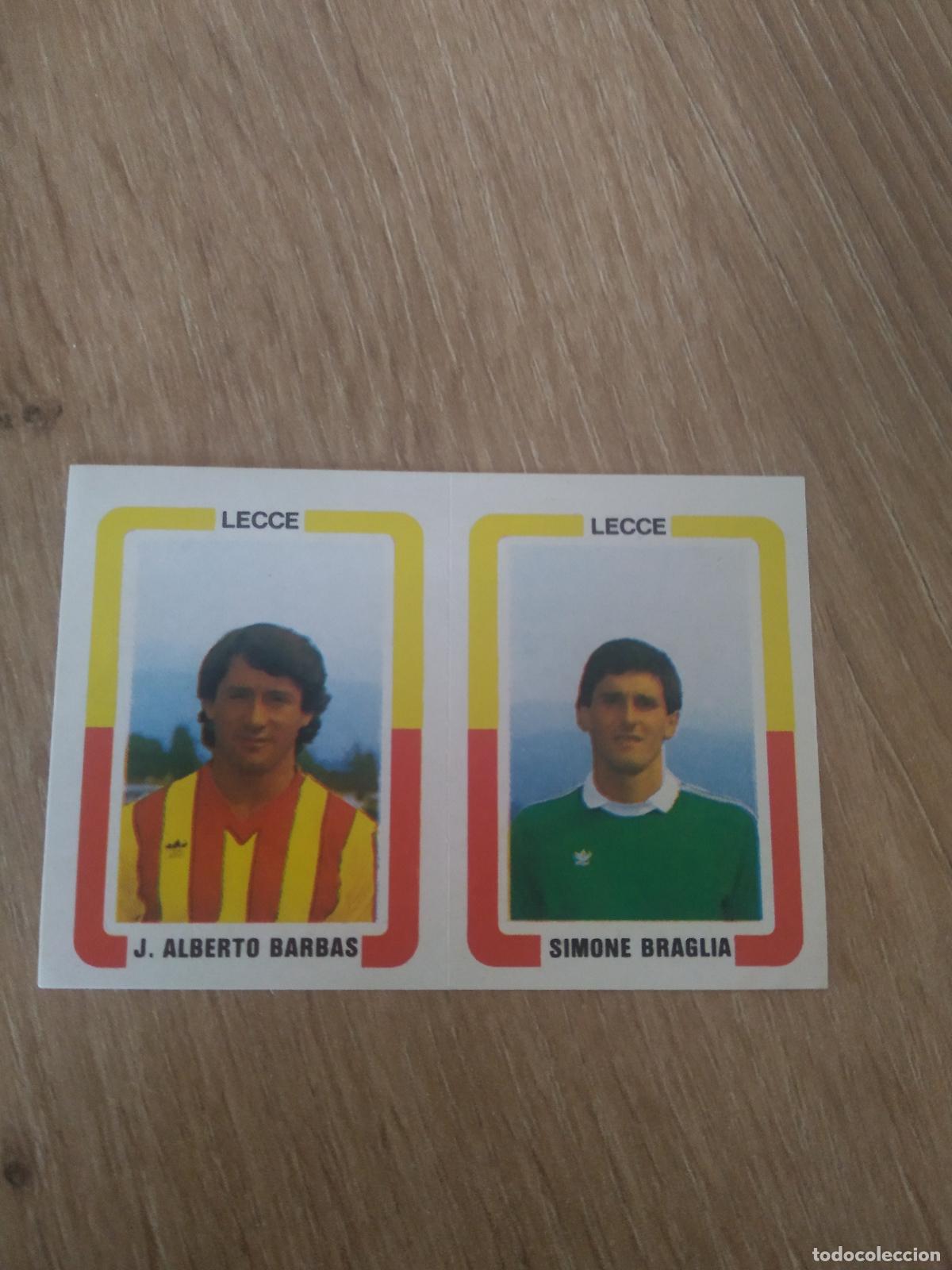 Cromos de F&uacute;tbol: 347 BRAGLIA 350 BARBAS LECCE CROMO FUTBOL PANINI LIGA ITALIA CALCIATORI Euroflash Calcio 1988
