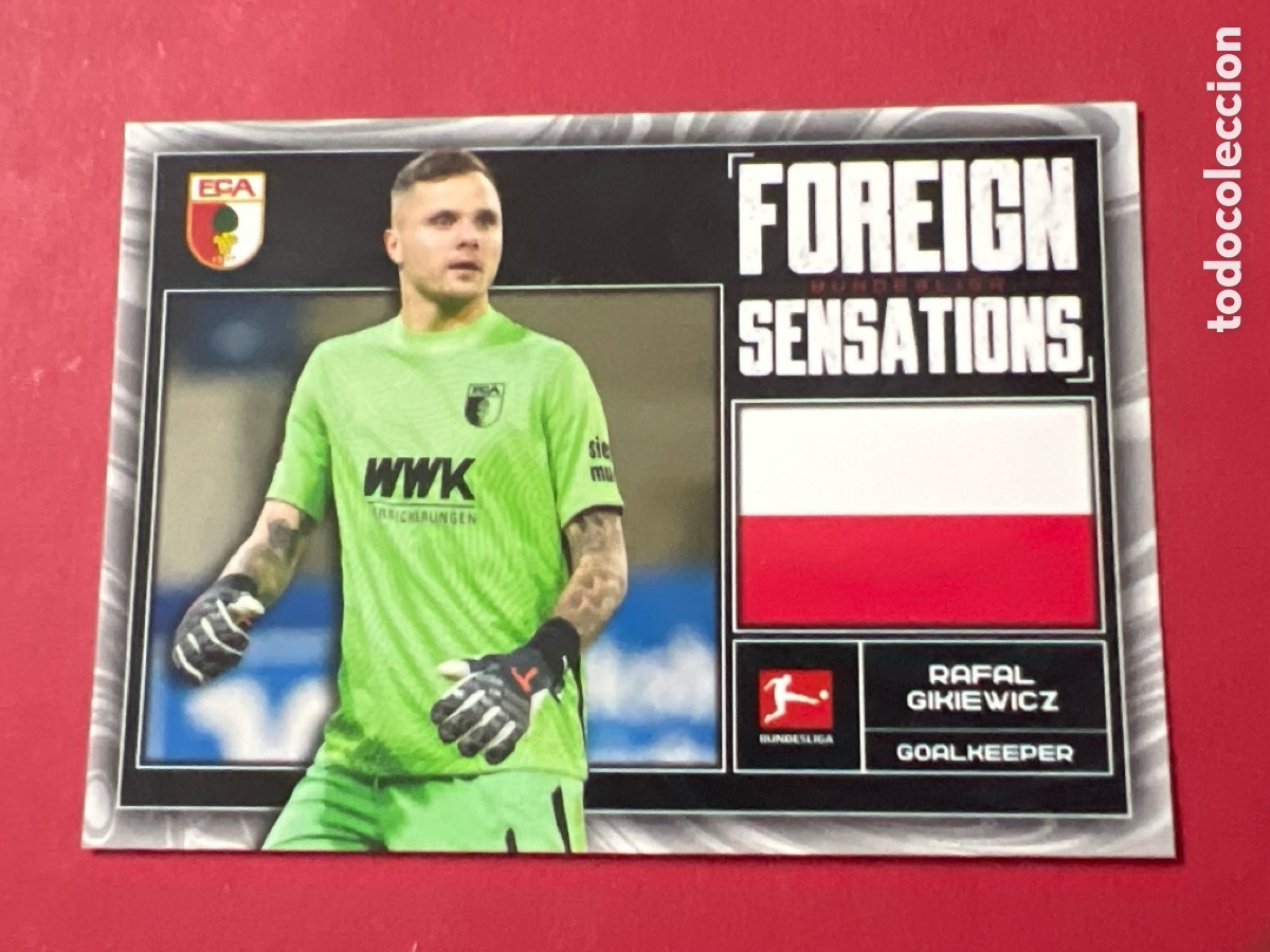 Cromos de F&uacute;tbol: C1643. 2021-22 Topps Bundesliga - Bundesliga Extranjera Sensaciones Rafal Gikiewicz