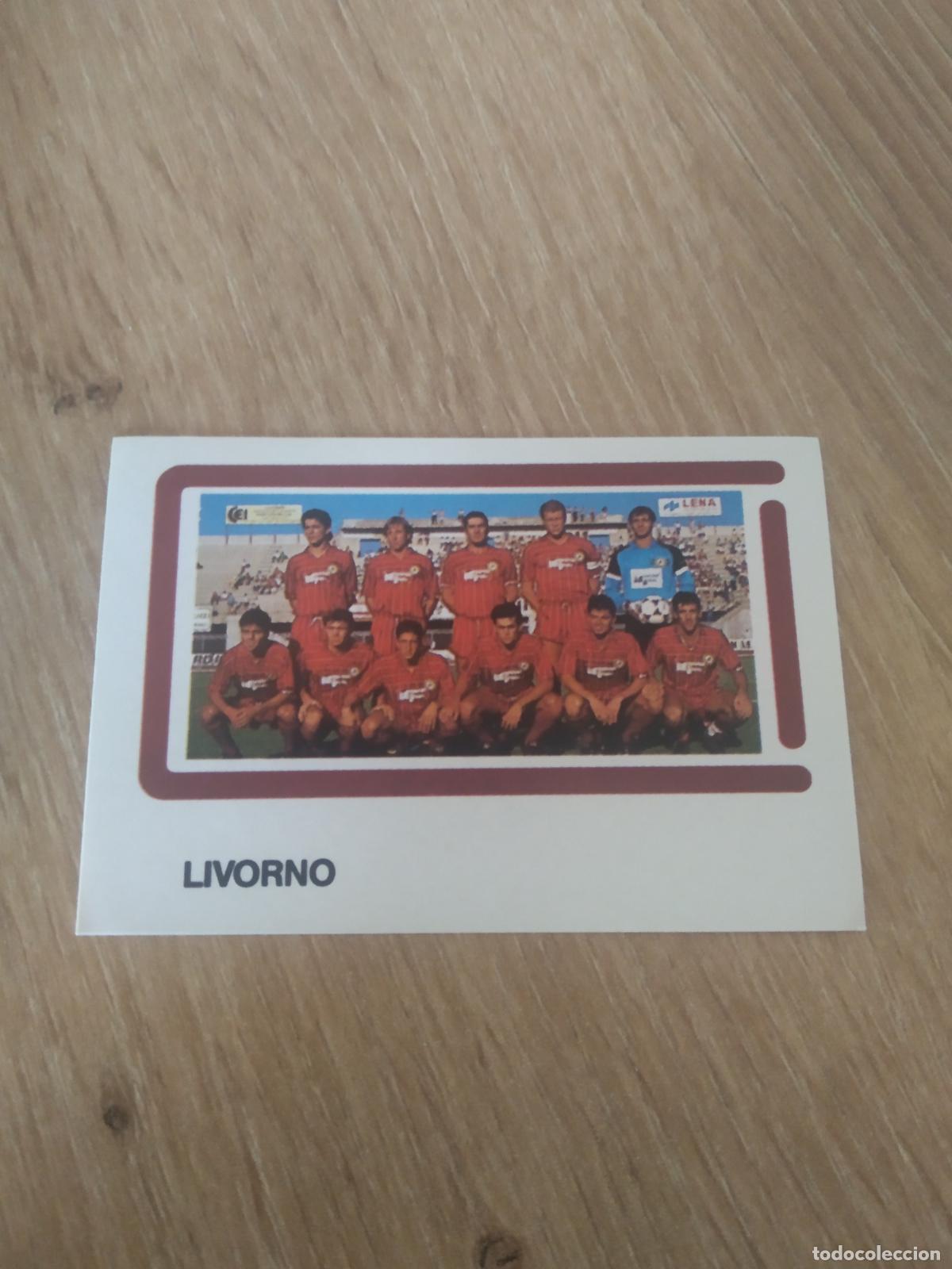 Cromos de F&uacute;tbol: 415 EQUIPO PLANTILLA LIVORNO CROMO FUTBOL PANINI LIGA ITALIA CALCIATORI Euroflash Calcio 1988