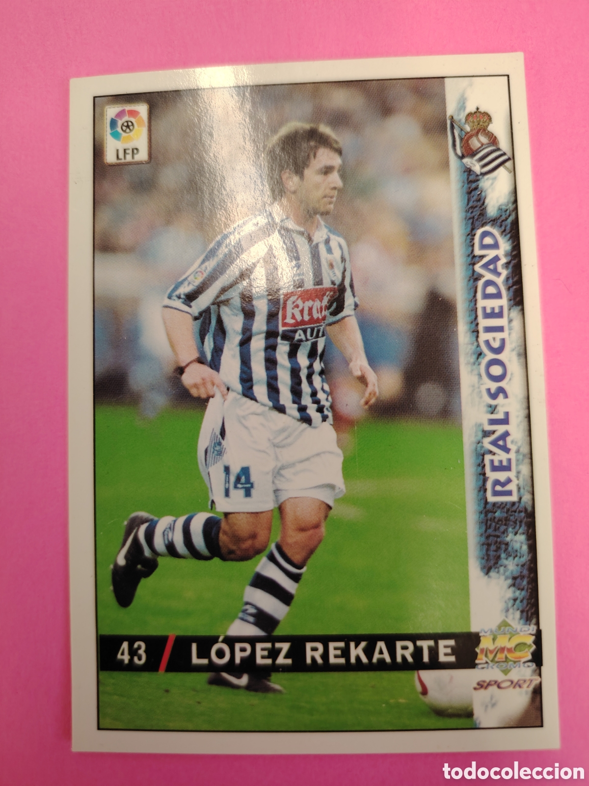 Cromos de F&uacute;tbol: REAL SOCIEDAD-N&deg;43-LOPEZ REKARTE-MUNDICROMO FICHAS DE LA LIGA 1998 1999 98 99