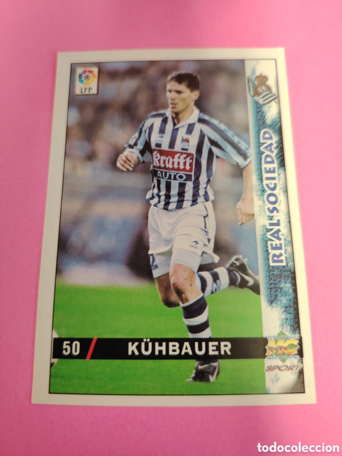 Cromos de f&uacute;tbol: REAL SOCIEDAD-N&deg;50-KUHBAUER-MUNDICROMO FICHAS DE LA LIGA 1998 1999 98 99